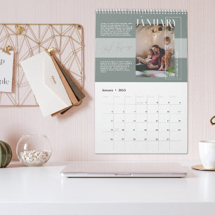 Inspirierende Zitate & Prosafamilienfotomomente Kalender