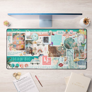 Inspirierender ästhetischer Collage   Vision Board Schreibtischunterlage