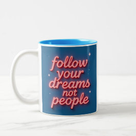Inspirierender Becher Zweifarbige Tasse