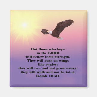 Inspirierender Bibelvers - Adler Hoffnung im Herrn Magnet