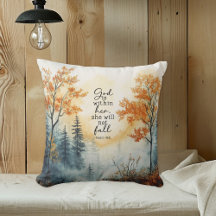 Inspirierender Bibelvers Psalm 46:5 Herbst-Kissen
