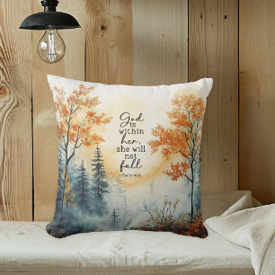 Inspirierender Bibelvers Psalm 46:5 Herbst-Kissen Kissen