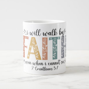 inspirierender christlicher Glaubensvers Jumbo-Tasse