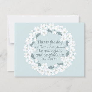 Inspirierender christlicher Psalm 118:24 Freue dic Karte