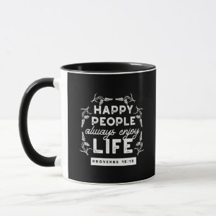 Inspirierender christlicher Spruch aus Sprüche 15: Tasse