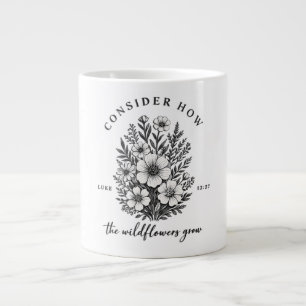 inspirierender christlicher Vers betrachten Jumbo-Tasse