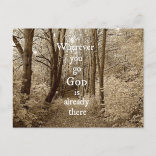 Inspirierender Gott ist bereits da christlicher Sp Postkarte