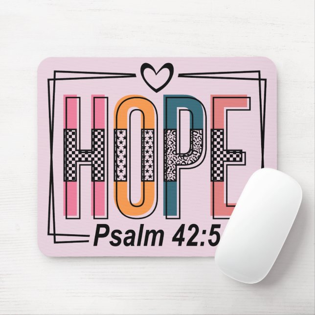 Inspirierender Hoffnung Bibelvers Mousepad (Mit Mouse)