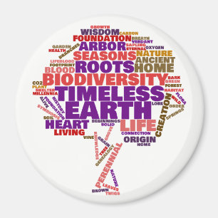 Inspirierender Lebensbaum-Tag-Cloud Magnet