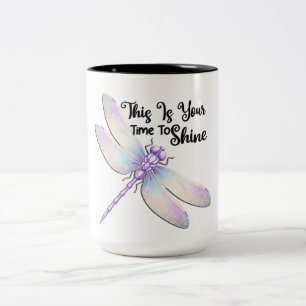 Inspirierender Libelle Zweifarbige Tasse