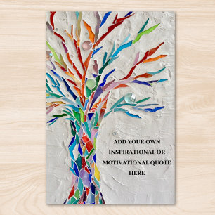 Inspirierender Motivationszitat-Baum Poster