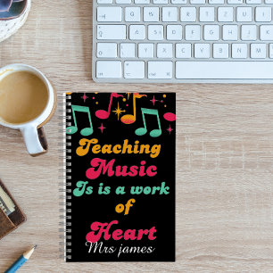 Inspirierender Musiklehrer Personalisierter Tag de Notizbuch
