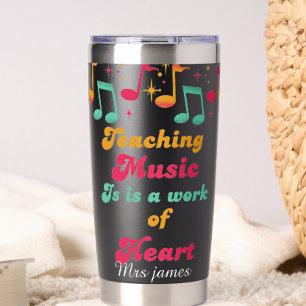 Inspirierender Musiklehrer Personalisierter Tag de Thermobecher