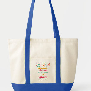 Inspirierender Musiklehrer Personalisierter Tag de Tragetasche