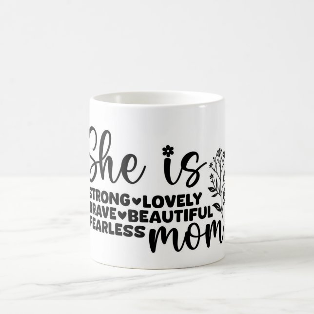 Inspirierender Muttertags-Becher Kaffeetasse (Mittel)