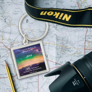 Inspirierender Psalm 19:1 Galaxie Himmel Benutzern Schlüsselanhänger