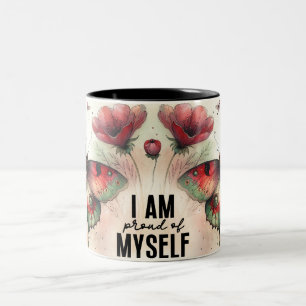 Inspirierender Schmetterlings-Wrap Zweifarbige Tasse