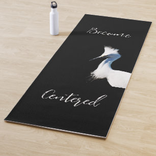 Inspirierender Silberreiher Zentrierter Yoga-Matte Yogamatte