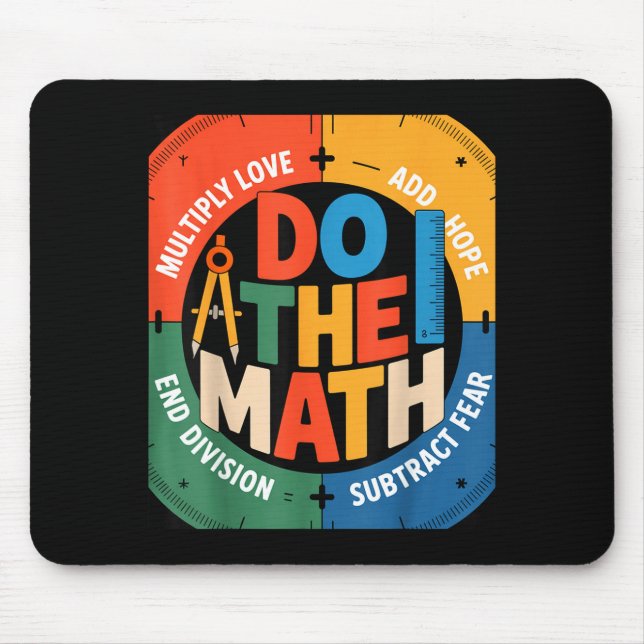 Inspirierender Slogan Liebe Hoffnung Angst Rechne  Mousepad (Vorne)