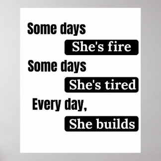 Inspirierender Spruch für Frauen Poster