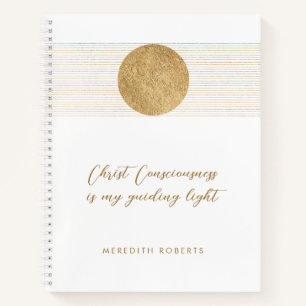 Inspirierender Spruch Goldene Sonne Personalisiert Notizbuch