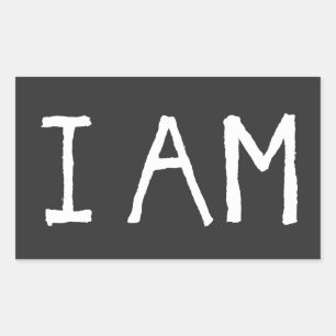 Inspirierender Spruch "Ich Bin" Rechteckiger Aufkleber