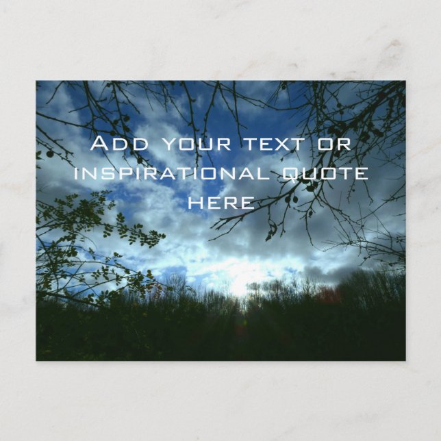 Inspirierender Spruch oder Text - Himmel Postkarte (Vorderseite)