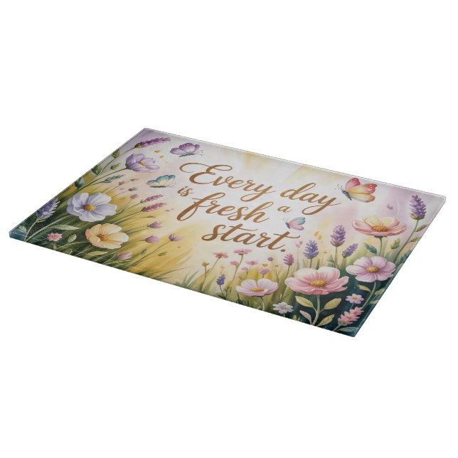 inspirierender Spruch Schneidebrett (Ecke)