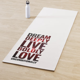 Inspirierender Traum tief leben mutig ... Yogamatte