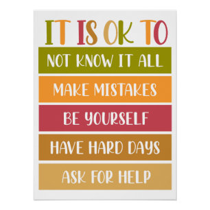 Inspirierender Wellness-Spruch Poster