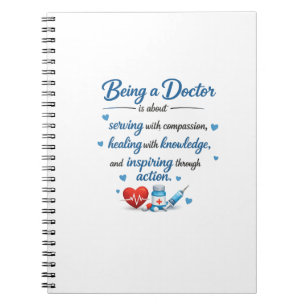 Inspirierendes Arztzitat Medizin Notizbuch Cover Notizblock