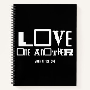 Inspirierendes Bibelzitat Liebe einander Notizbuch