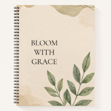 Inspirierendes Blumenjournal für Wachstum