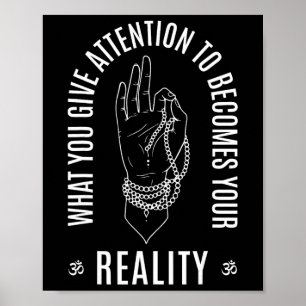 Inspirierendes Buddhismus Gesetz Der Anziehung Zit Poster