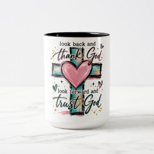 Inspirierendes Christliches Dank-/Vertrauens-Gott Zweifarbige Tasse