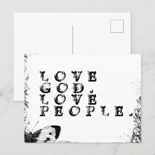 Inspirierendes christliches Liebesgott Liebt Mensc Postkarte