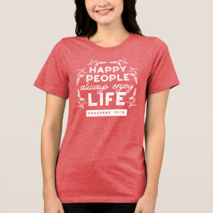 Inspirierendes christliches Zitat aus Sprüche 15:1 Tri-Blend Shirt