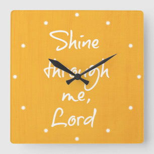 Inspirierendes christliches Zitat Bestätigung Gebe Quadratische Wanduhr