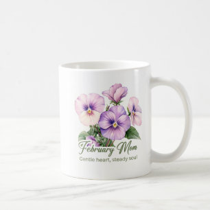Inspirierendes Februar-Geburtsblumen-Mama-Wrap Kaffeetasse