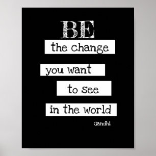 inspirierendes Gandhi Zitat-Poster modernen Chic Poster