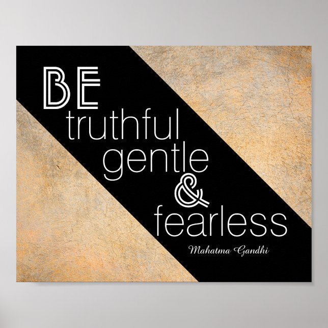 inspirierendes Gandhi Zitat-Poster modernen Chic Poster (Vorne)