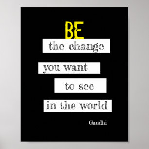 inspirierendes Gandhi Zitat-Poster modernen Chic Poster