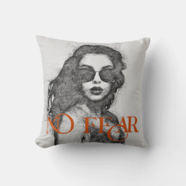 Inspirierendes Geschenk ohne Angst für sie Wandkun Kissen