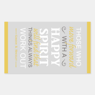 inspirierendes Gordon B. Hinckley LDS-Zitat Rechteckiger Aufkleber