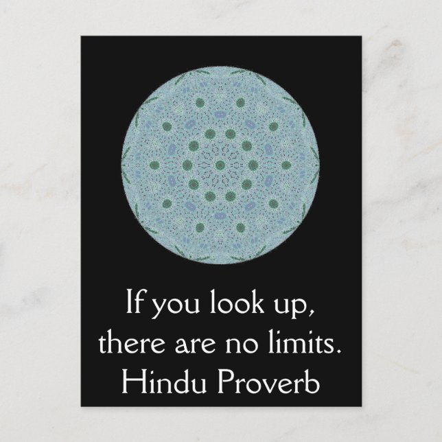 inspirierendes Hindu-Proverb aus Indien Postkarte (Vorderseite)