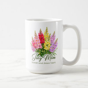 Inspirierendes Juli-Geburtsblumen-Mama-Wrap Kaffeetasse
