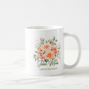 Inspirierendes Juni-Geburtsblumen-Mama-Wrap Kaffeetasse