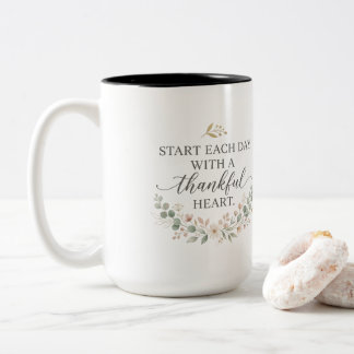 Inspirierendes Kaffeetassengeschenk zum Geburtstag Zweifarbige Tasse