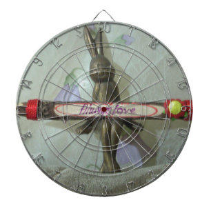 Inspirierendes Kaninchen: Immer Liebeszeichen Kuns Dartscheibe