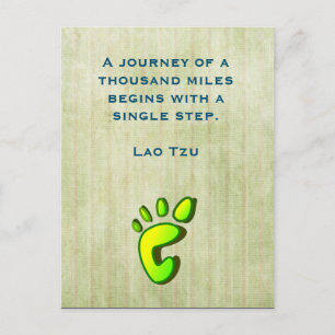 inspirierendes Lao Tzu Zitat Postkarte